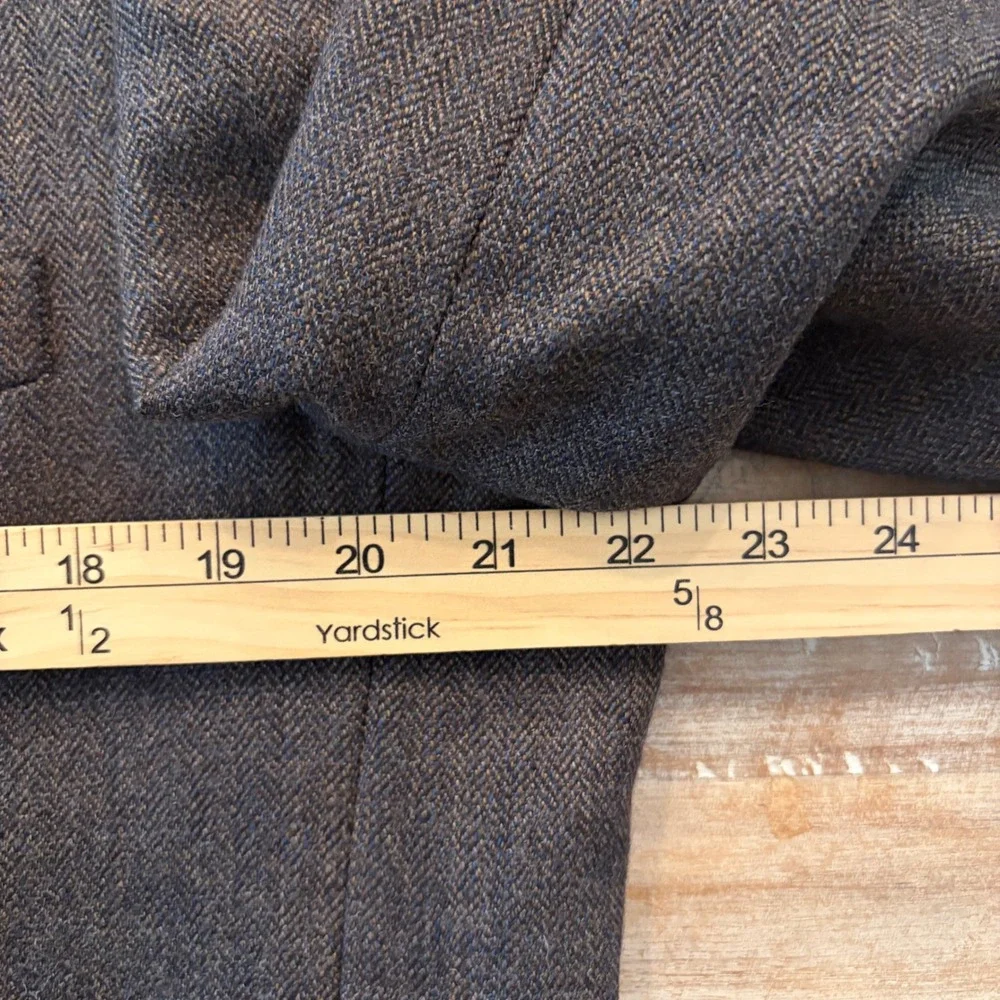 Pronto Uomo Platinum Luxury Wool Blazer Brown Herringbone Sport Coat 42 Regular